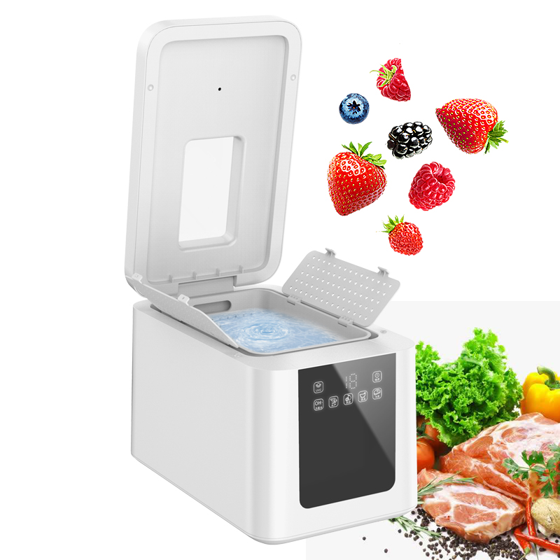 Wie leistet das beste Mini-Ultraschall-Ozon-Obst- und Gemüse-Sterilisationsreiniger Reiniger-Waschmaschine für Heimarbeit