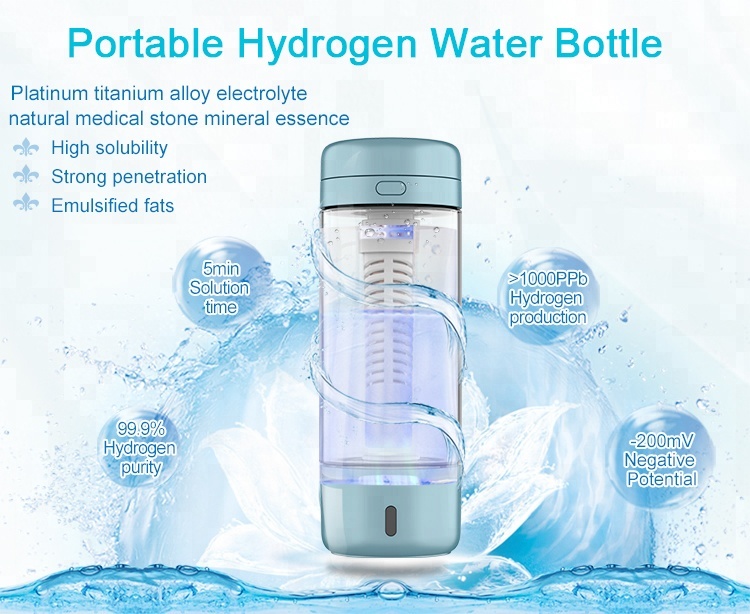 Anti-Aging-Wasserstoff-reicher Wasserflasche tragbares aktives Wasserstoffwasser